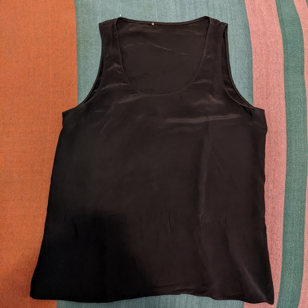 Black Washable Silk Everlane Shirt